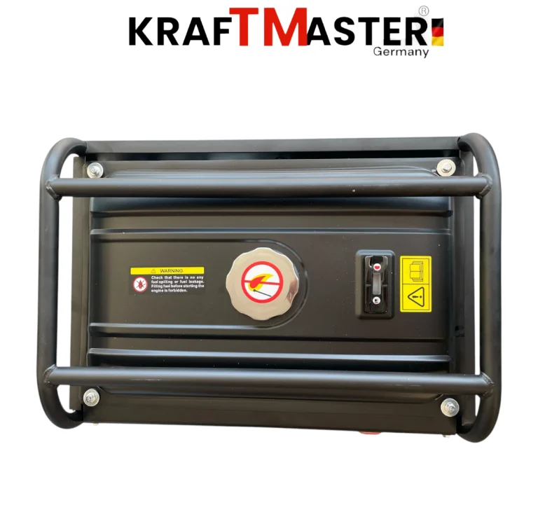 Бензинов генератор KRAFTMASTER 7.5kW 220V/380V/12V с AVR, колела и дръжки - Image 5